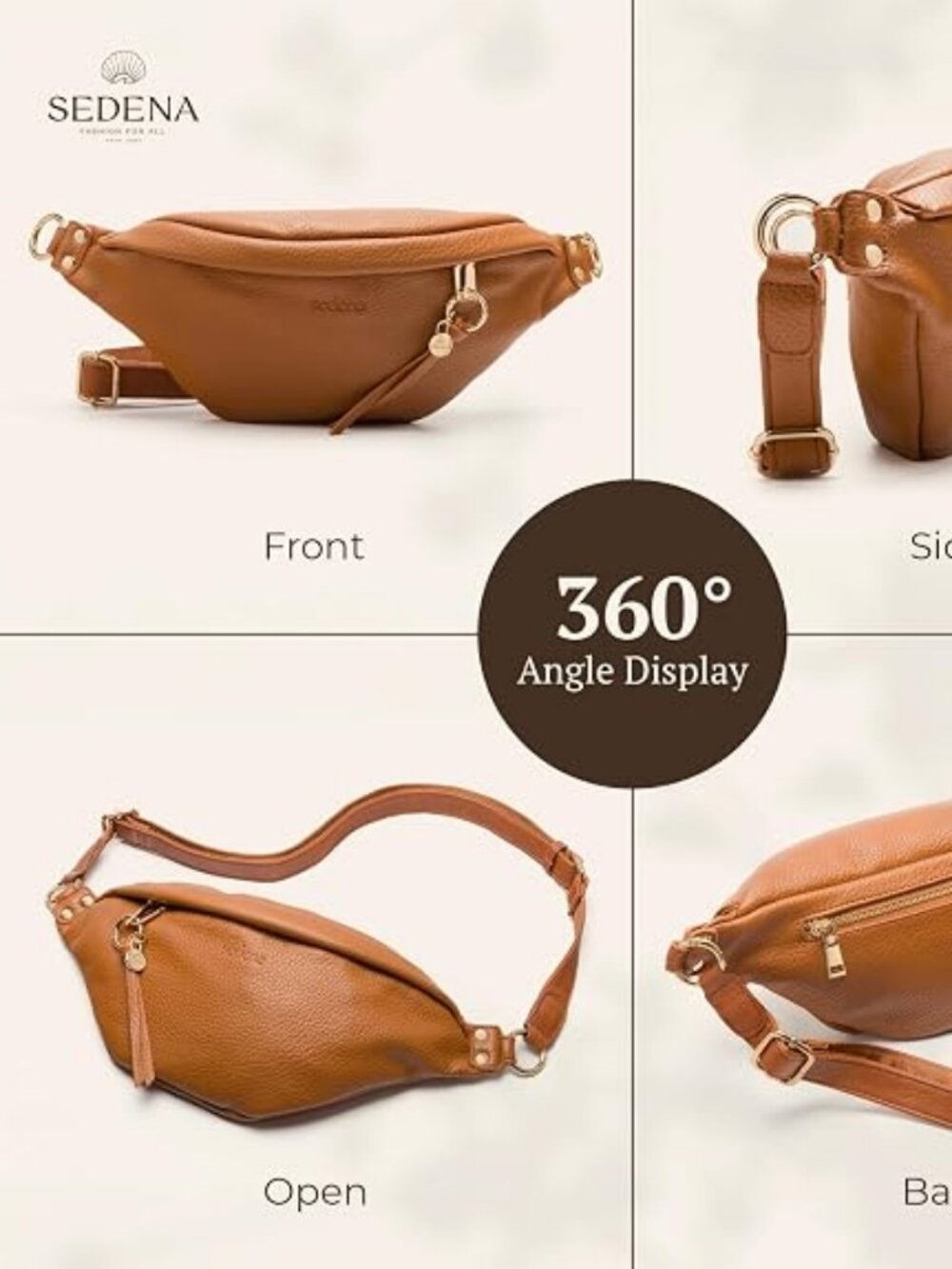 Anti Pickpocket Bag - RFID Crossbody Bag for Travel, Adjustable Strap Multiple - Picture 2 of 5